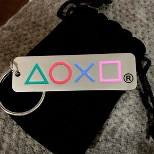 PlayStation Button Symbols Metal Key Chain-Employee Exclusive Gift Rare